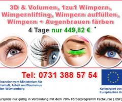 Wimpernlifting Ausbildung und Wimpernverlängerungen Ausbildung mit Zertifikat Elchingen